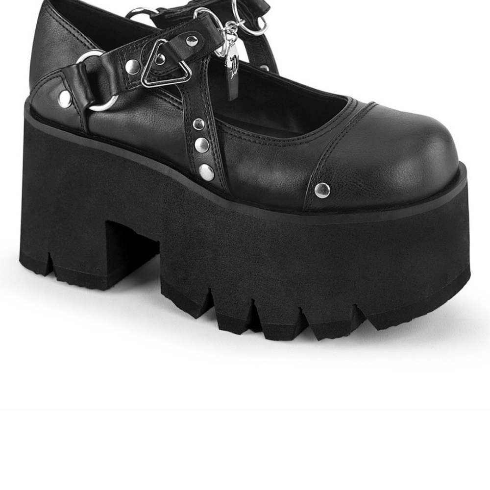 Demonia Black Platform Mary Jane Shoes
